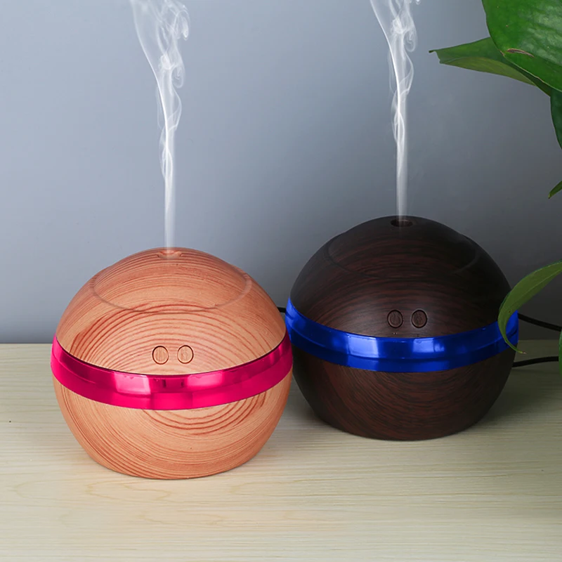 

130ml Wood with Light Ultrasonic Aroma Humidifier USB Air Diffuser Purifier Atomizer oil diffuser difusor de aroma mist maker