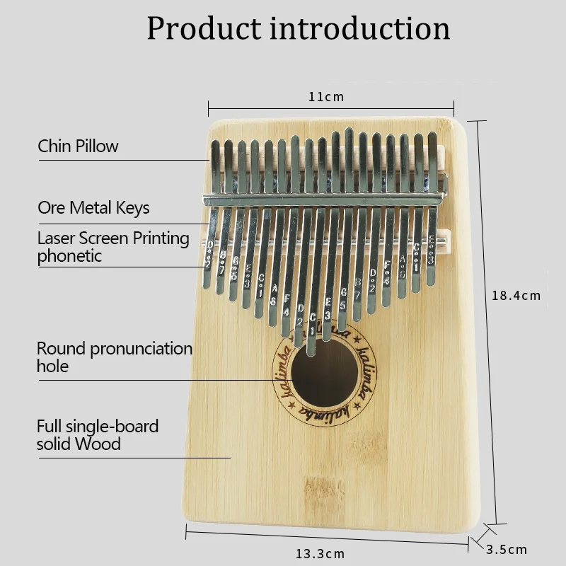 17 клавиш дерево большой палец пианино инструменты инструмент сосна Алюминиевый Бар портативный палец доска с Мелодия молоток калимба mbira клавиатура музыка