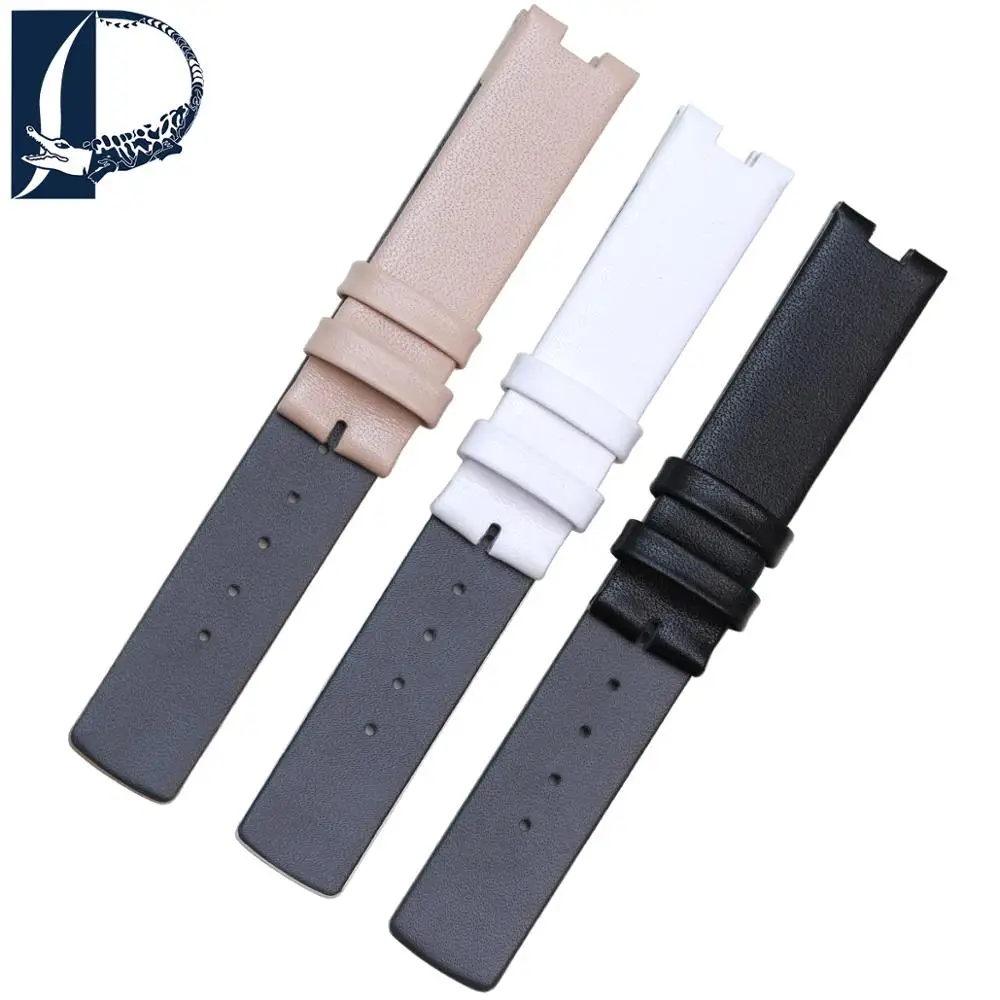 PESNO suitable for CALVIN KLEIN Calf Skin Genuine Leather Wrist Band Smooth Grain Warch Strap Women Watch Accessories