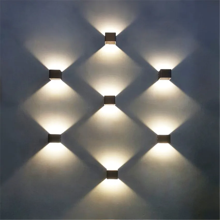 LED Wall Lamp Square LED Aluminium Wall Light Bedside Room Bedroom Home Lighting Indoor Decoration Indoor Wall Lamps NR-88