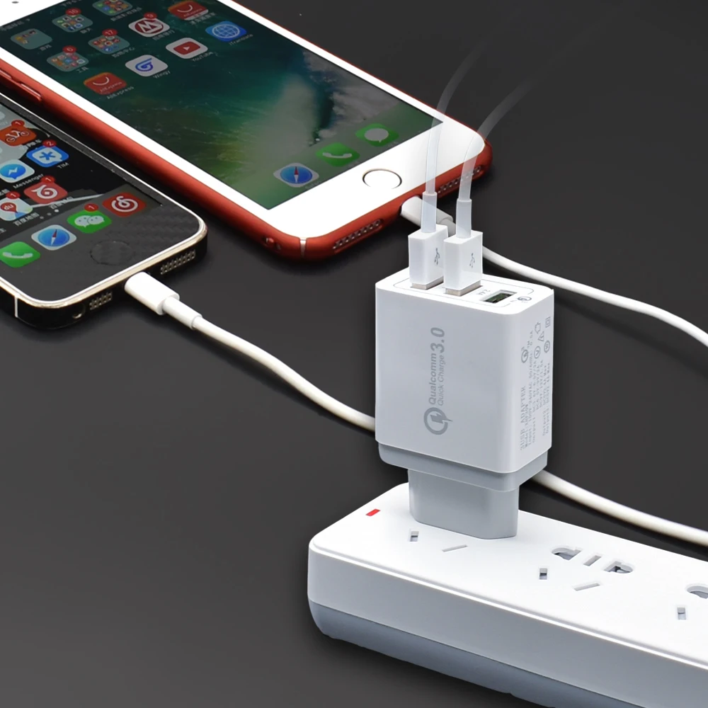 KONSMART Quick Charge 3 0 USB адаптер питания для iPhone iPad Samsung Huawei Xiaomi Мобильный телефон Быстрая