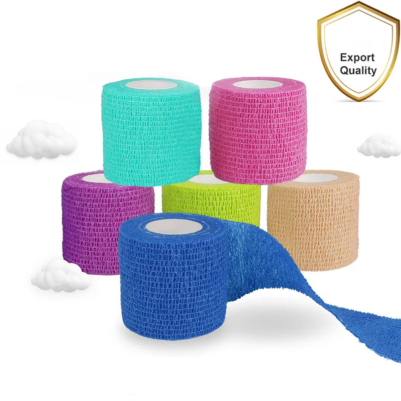

1set 5cm Disposable Tattoo Self-adhesive Elastic Bandage Grip Cover Wrap Sport Tape