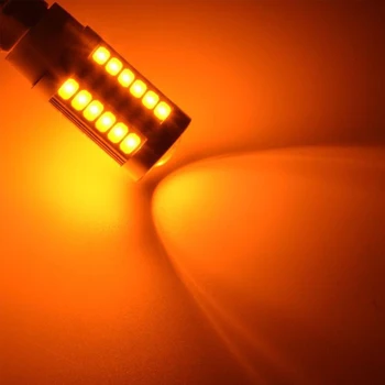 

1 Pair 1156 BAU15S PY21W LED Daytime Running Light Amber Bulb Lamps Set 33SMD