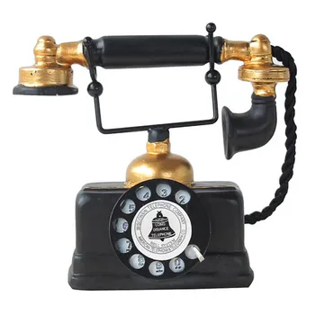 

Vintage Telephone Statue Antique Shabby Old Phone Figurine Home Decor J2Y