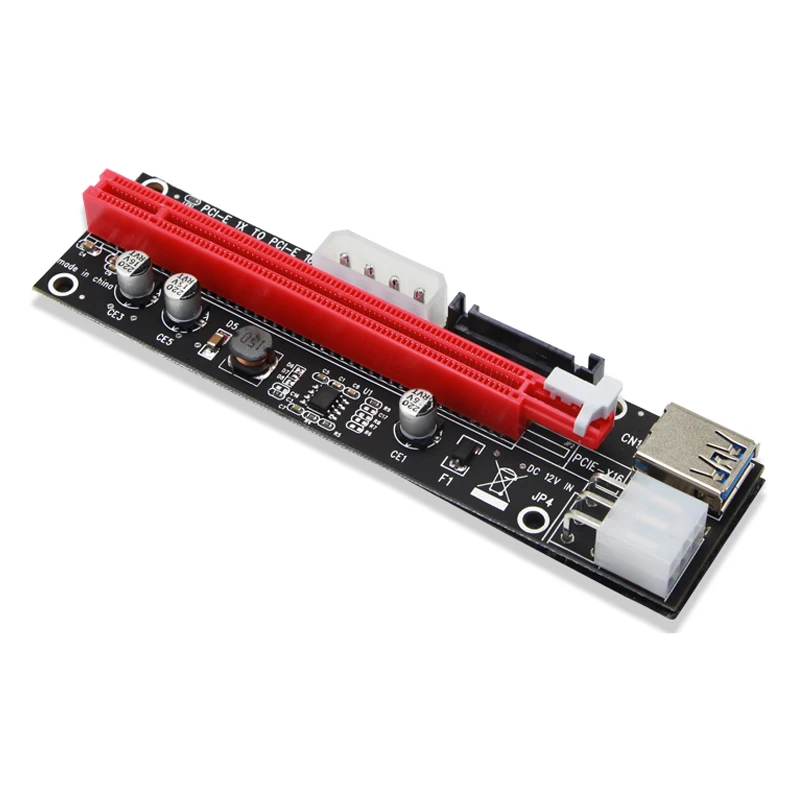 12 шт. черный 3 в 1 4pin 6pin SATA PCI E Express 1x 4x 8x 16x удлинитель USB 0 переходная карта для