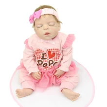 22 Inch/55cm Full Silicone Reborn Baby Girl Dolls Slieeping Newborn Girls Babies so Truly Kids Christmas Birthday Gift
