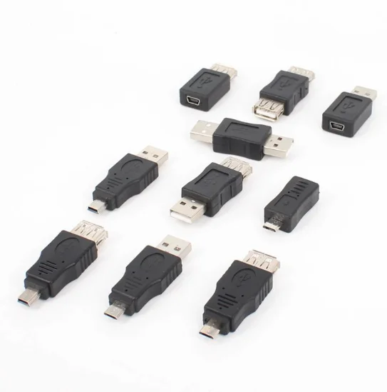 

High Quality 10Pcs OTG 5pin F/M Mini USB Micro USB Adapter Converter Male to Female Adapter USB Gadgets