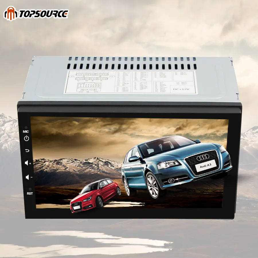 TOPSOURCE  7003 2 Din 7'' Car Radio Player Android 1G/16G  GPS Navigation Bluetooth  Car MP5 Player  Rear View Camera WiFi