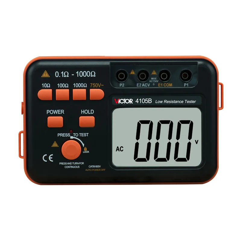 VICTOR 4105B Grounded resistance tester Low resistance tester