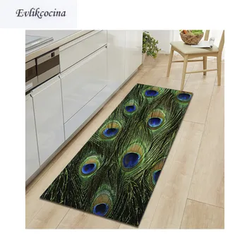 

Free Shipping Peacock Artificial Fur Badkamer Bath Mat Door Floor Tapete Banheiro Carpet For Toliet Non Slip Alfombra Bano