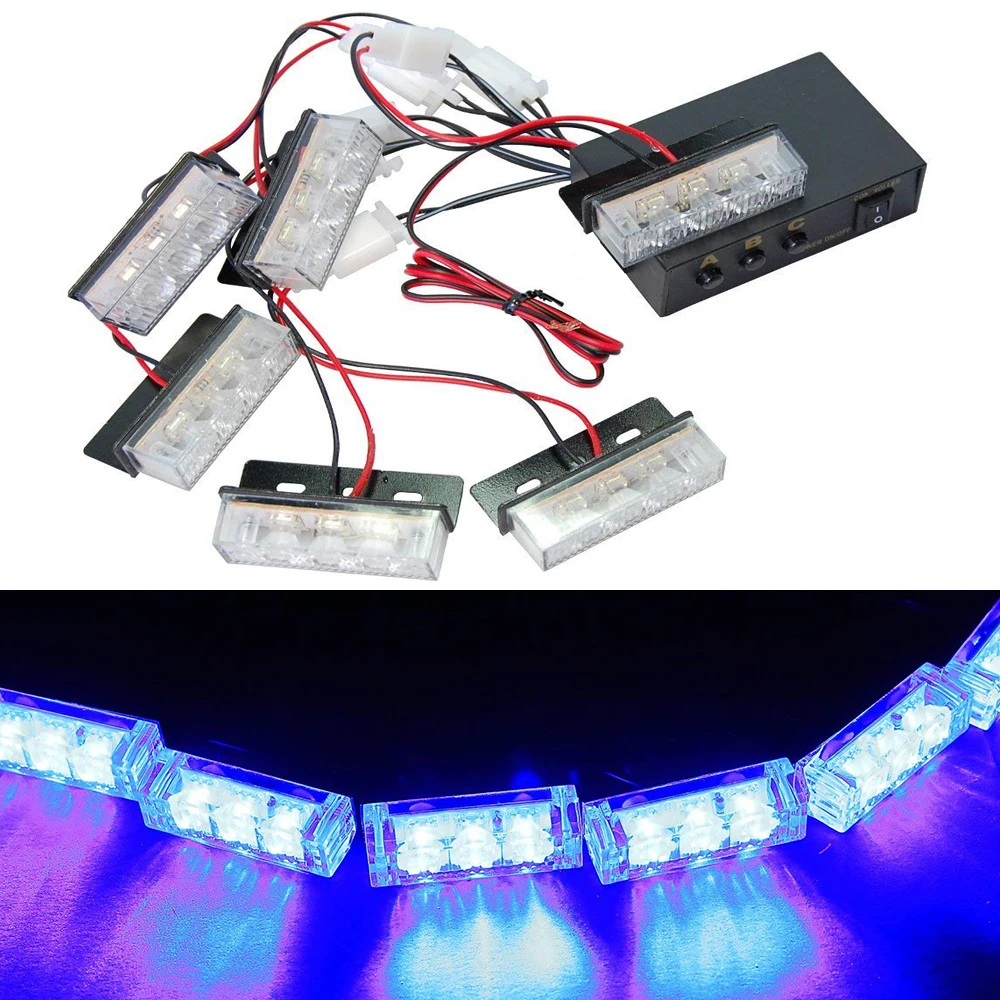 6x3 LED car network burst Grille Flash Light Strobe Flashing Warning