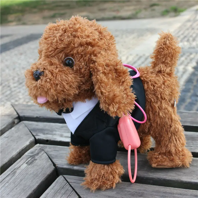 Animais de Estimação Brinquedos de Pelúcia ao ar Presentes de Brinquedo do Bebê para Crianças Andando Robô Musical Interativo Elétrico Livre Diversão Boneca 4 Cores Cão