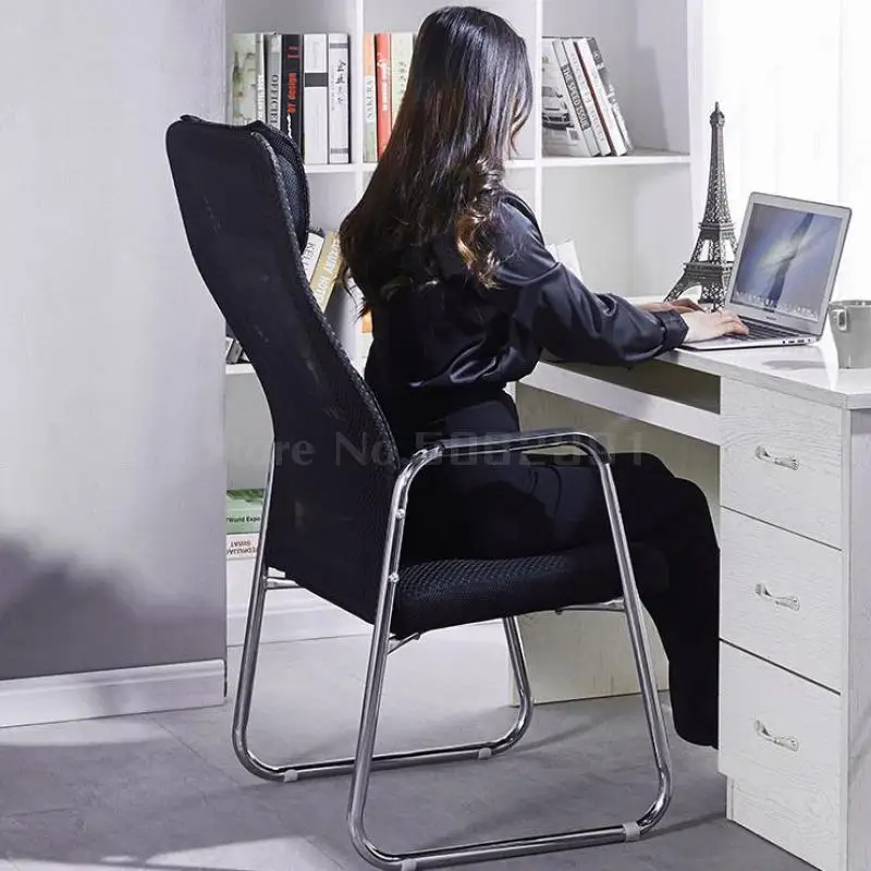 

Computer Chair Household Comfortable Bow Conference Office Chair Netcloth Chair Simple Office Chair Backrest Chair