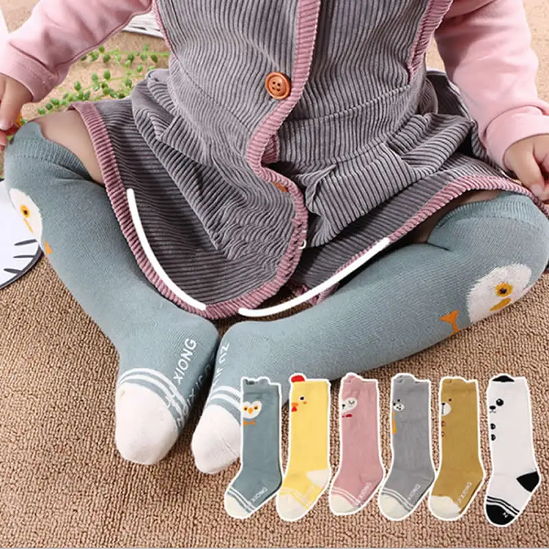 

baby combed cotton 2018 autumn baby socks towel sock warm knee high infant three-dimensional chicken modeling girls socks
