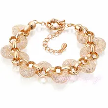 Mytys Popular de Oro ROSA GP Cristalino de la Forma del Camarón de malla neto Neto de Circonio Pulsera B226 BNIB