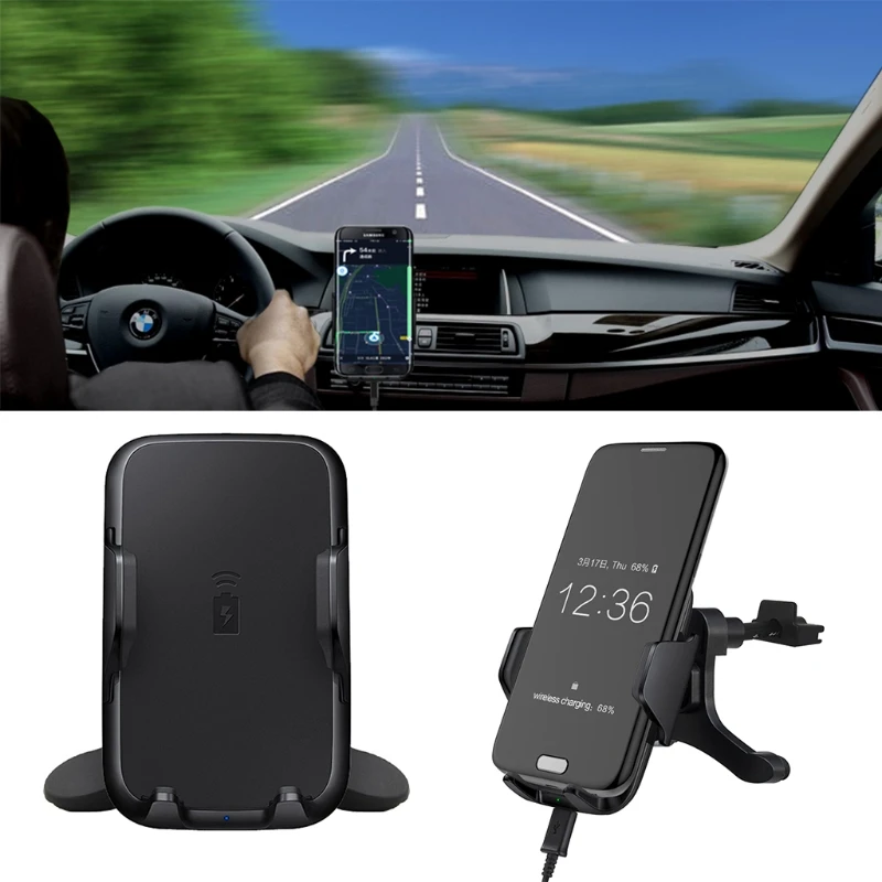 Wireless Car Charger Charging Holder Air Vent Mount For Smart Phone