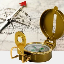 200 шт./лот, высококачественный металлический подарок, американская линейка, компас, направляющая, портативный ручной компас, DC45-3A
