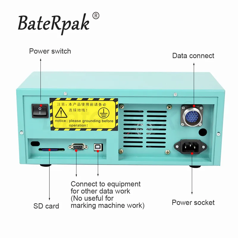 100x180 мм интегрированная настольная маркировочная машина, BateRpak портативная промышленная теговая машина, металлическая гравировальная машина