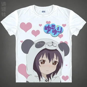 

Japanese YuruYuri anime t-shirt anime Kyoko Toshino Yui Funami cotton shirt Cosplay christmas Costumes anime clothing