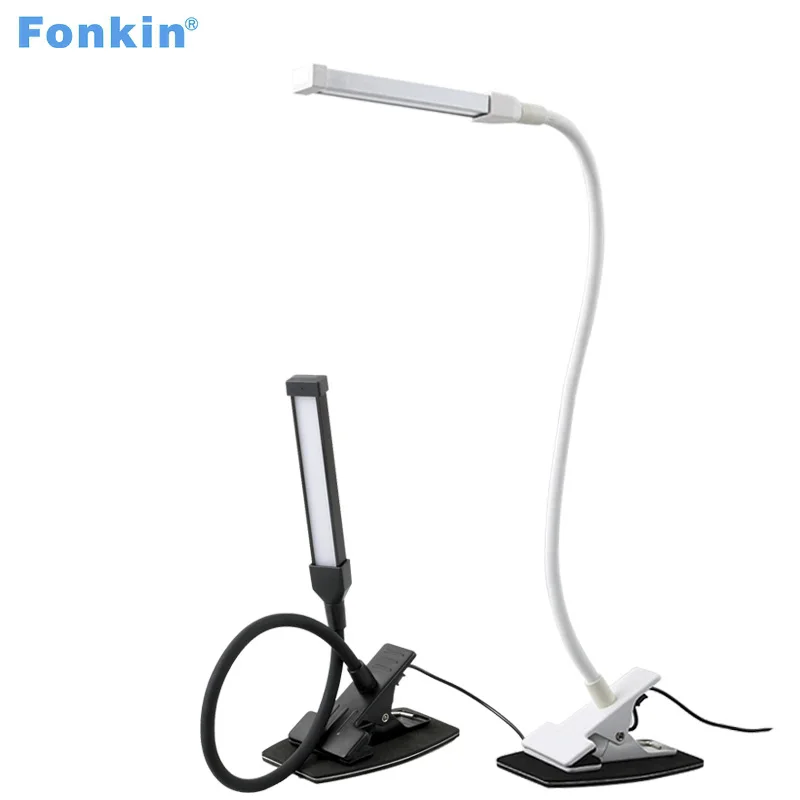 Fonkin Table Lamp With Clip Usb LED Flexible Gooseneck ...