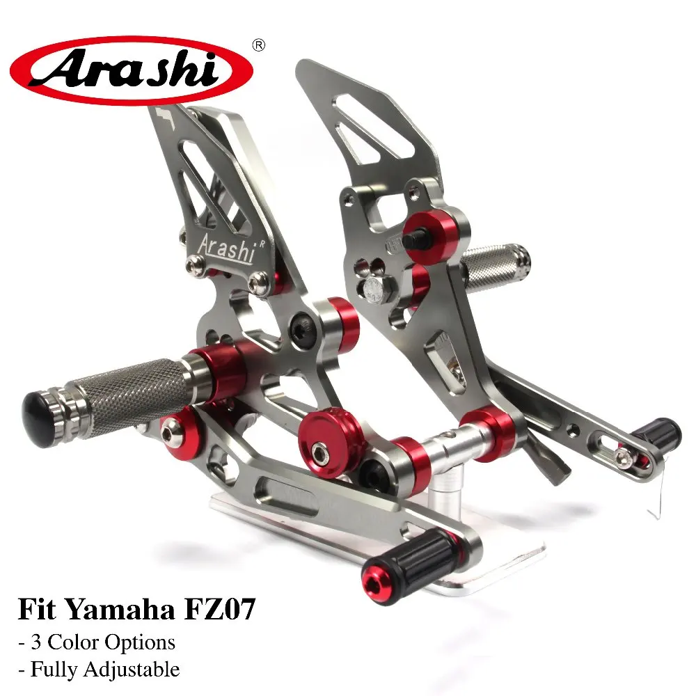 Arashi CNC Adjustable Footrest Foot Pegs For YAMAHA MT 07 FZ 07 2014