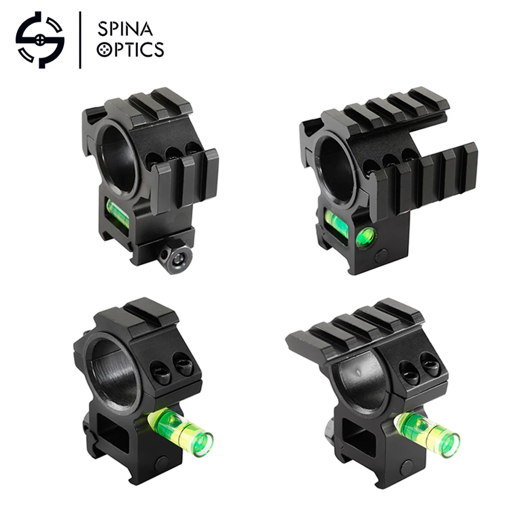 

Rifle Optic Scope Mount 25.4mm/30mm Rings Mount with Bubble Level fit 20mm Picatinny Rail for Tactical Hunting rifle