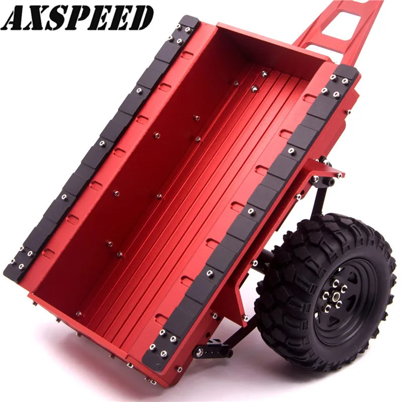 Красный алюминиевый трейлер для SCX10 D90 RC | Игрушки и хобби