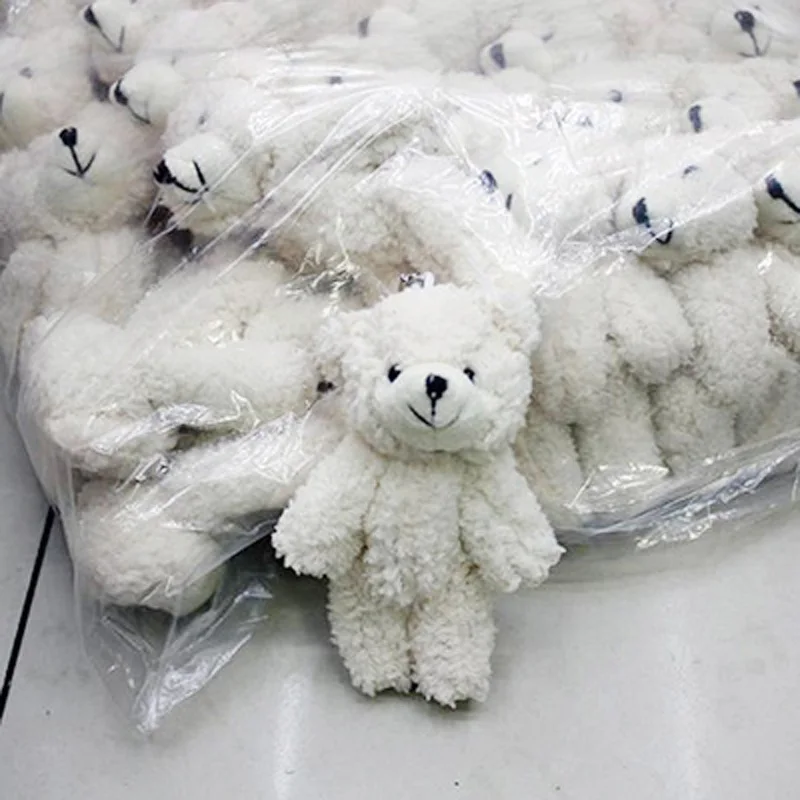 50 шт./лот мини-соединение медведь плюшевые игрушки цепи белый gummy Медведи 12 см животное для свадьбы peluches bicho ursinho de pelucia