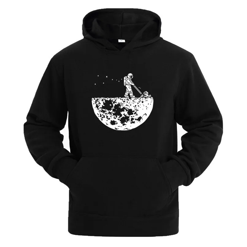 

Hot sale 2018 men sweatshirts autumn winter fleece print Develop The Moon fashion casual men's sportswear hoody harajuku hoodies