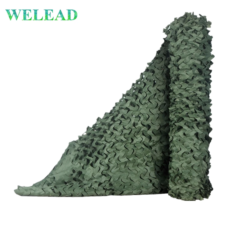 

WELEAD Simple 1.5 Wide Green Camouflage Nets for Hunting Camping Military Camo Netting Outdoor Sun Shelter Awning for Car Beach