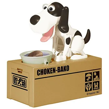 

Mechanical Adorable Puppy Hungry Robotic Dog Coin Bank Save Saving Money Box Collection Piggy Bank Gift