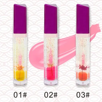 

Lip Gloss Moisturizing Waterproof Lip Gloss Fashion 3 Shimmer Color Discoloration Flower Durable Gloss Lipstick Dropshipp TSLM1