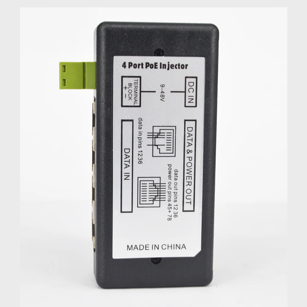CTVMAN POE инжектор 4ch разветвитель Power Over Ethernet 4 порта разъемы IEEE802.3af/at адаптер питания