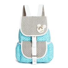 2016 leinwand Rucksäcke Polka Dot Druck Frauen Schule Rucksäcke für Teenager Schüler Schultaschen Bolsas Mochilas Femininas