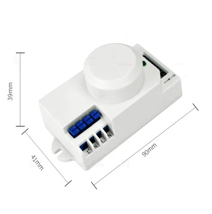 Микроволновый радиолокационный датчик 1200 Вт 220-240 В(макс. Вт для светодиодов) Инфракрасный датчик переключатель датчик движения Автоматическое включение/выключение 2-10 см CE