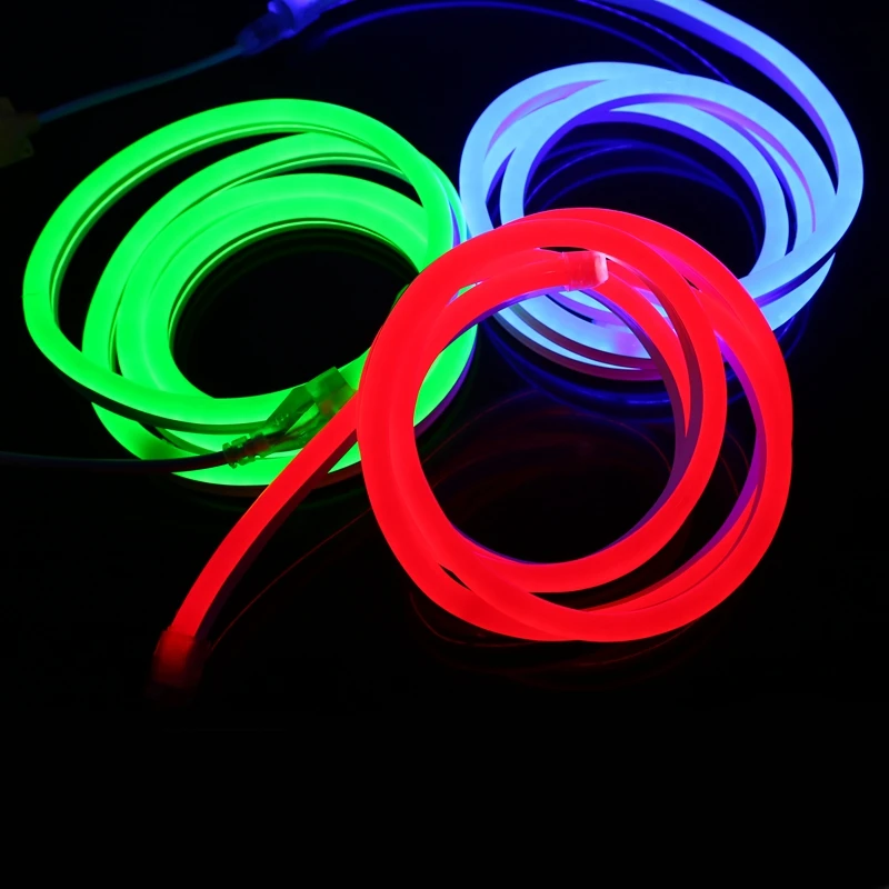 

200m RGB neon rope with size : W9-10mm x H17-18mm + 2 pieces controller