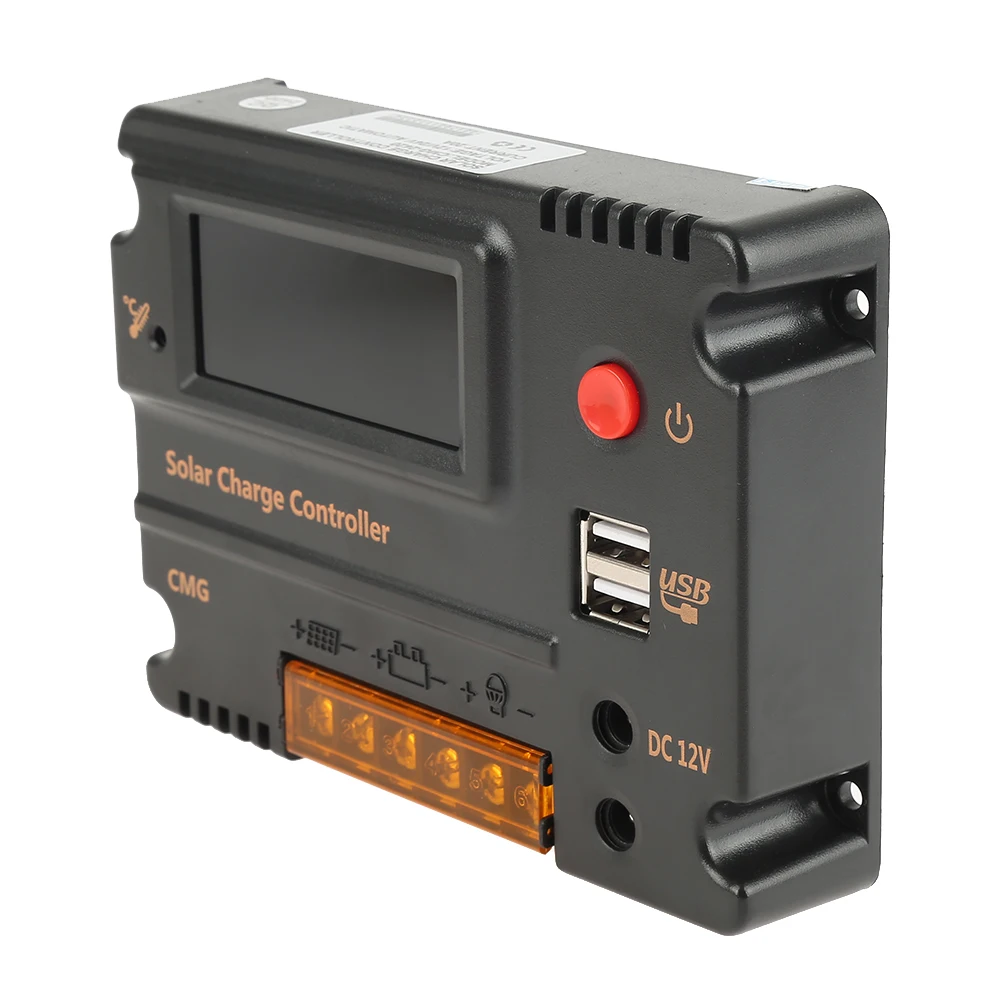 

10A Solar Charge Controller 12V 24V LCD Display Dual USB Solar Panel Charge Battery Regulator for Solar System Hot Sale