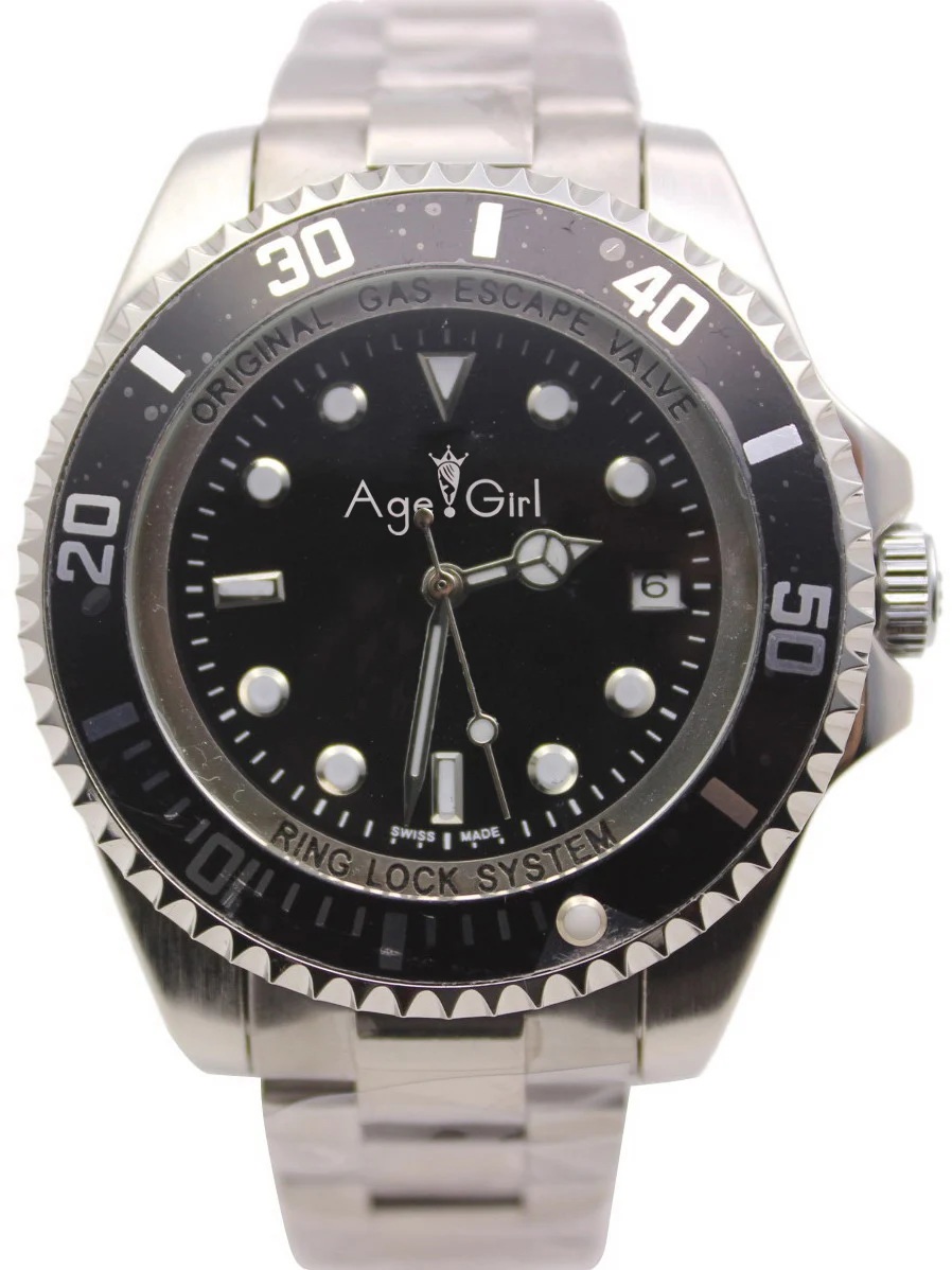 

Brand New 44mm Silver Automatic Mechanical Self Wind Stainless Steel Bracelet Men's Black Gold Blue Sport Gents Watches