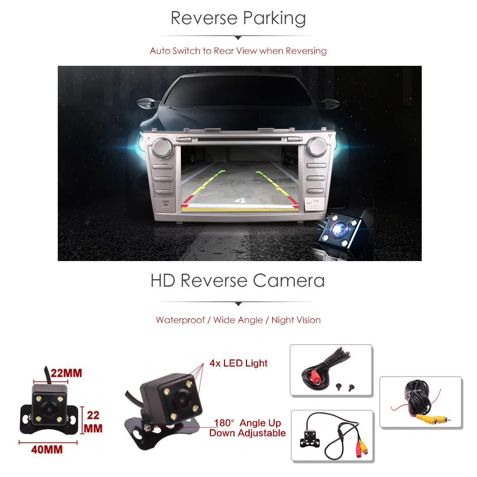 Discount 2Din Car In Dash DVD Video Player Radio Bluetooth Head Unit Stereos with Reverse Camera for Toyota Camry 2007-2011 (Without GPS) 8 Discount 2Din Car In Dash DVD Video Player Radio Bluetooth Head Unit Stereos with Reverse Camera for Toyota Camry 2007-2011 (Without GPS) 8