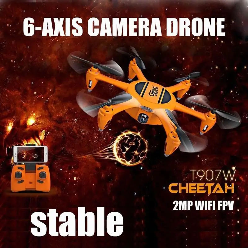 Gteng 2 4G 4CH 6 осевой гироскоп парящий RC Квадрокоптер с HD WIFI камерой Дрон FPV