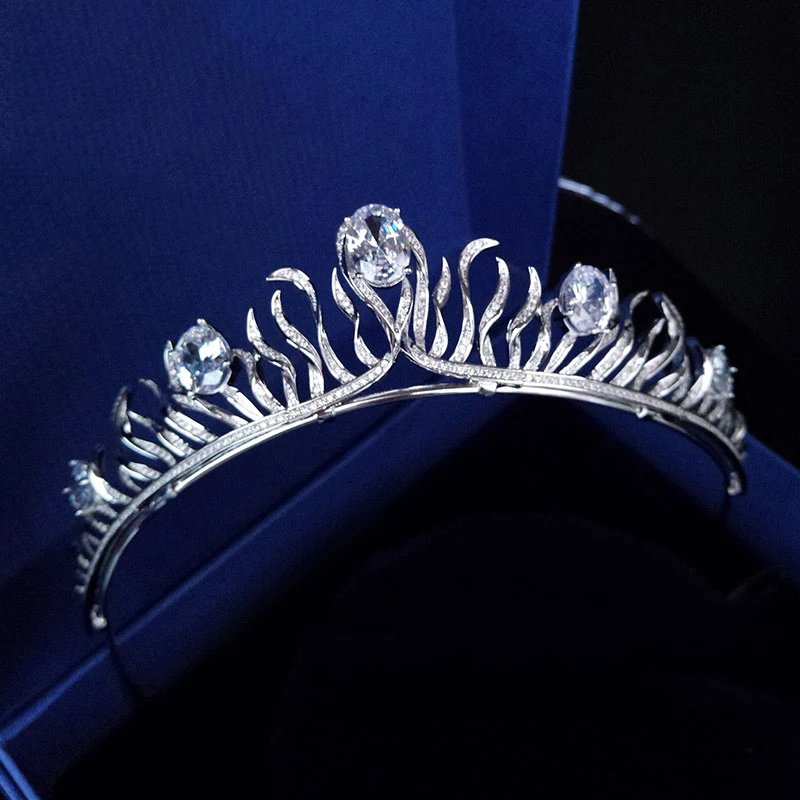 Bride Zircon Crown Bridal Tiaras Princess Diadem Wedding Veil Hair Accessories Rhinestone Headbands Headpiece CZ Jewelry S534 | Украшения и
