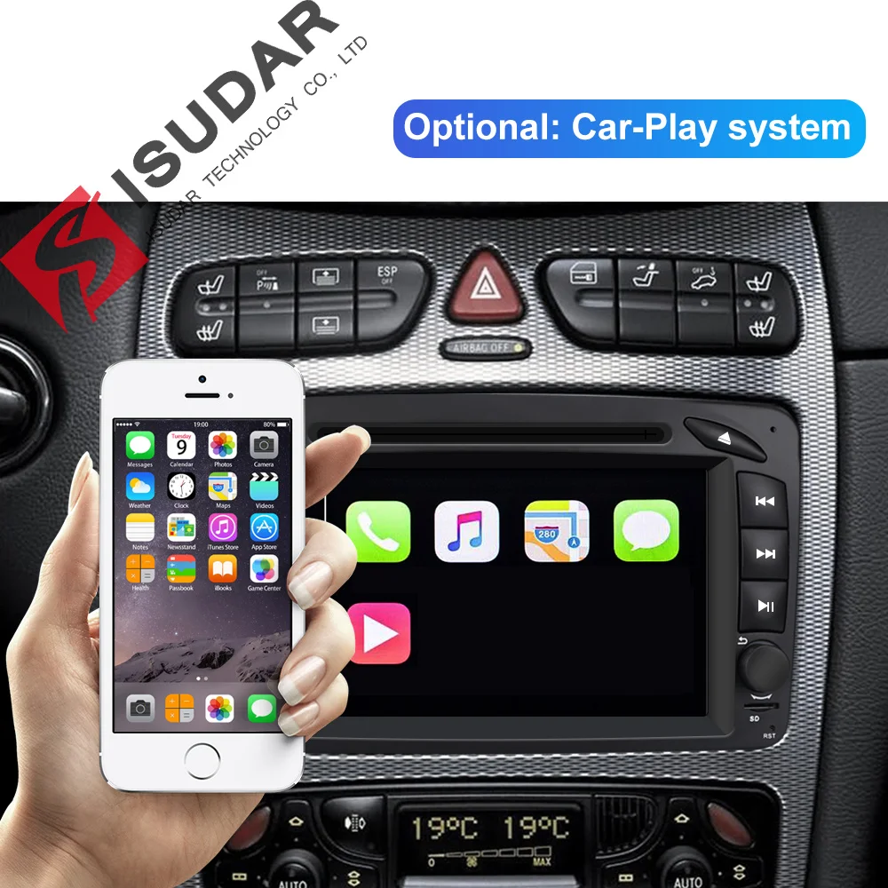 Isudar Автомобильный мультимедийный плеер 2 Din Автомобильный Радио gps Android 9 для Mercedes/Benz/CLK/W209/Vito/W639/Viano/Vito Canbus dvd-плеер DSP