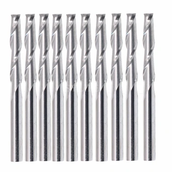 

50x Solid Carbide Double Two Flute Spiral Cutter 3.175x17mm CNC Router Bits