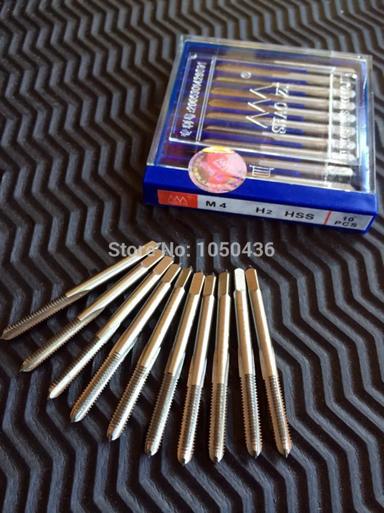 g Rosca tornillo tap set 10pcs/box HSS machine screw tap M4 trapezoidal thread taps ttap set