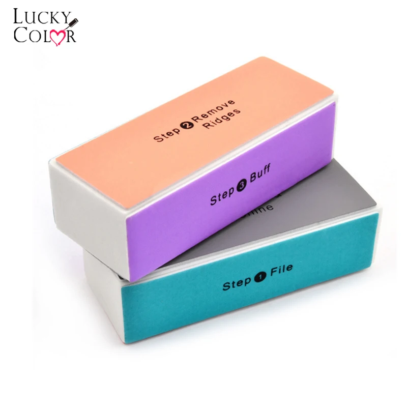 

Colorful 4 Sides Nail File Buffer Polishing Block Sanding Nail Art Professional Manicure Sponge UV Gel Polisher Tools