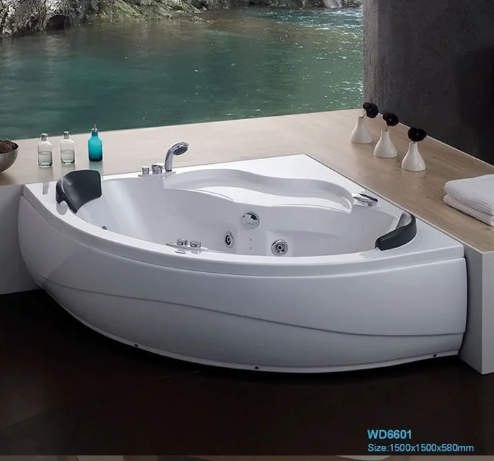 Wall corner Fiber glass Acrylic whirlpool bathtub Triangular Hydromassage Tub Nozzles Spary jets spa RS6601 Wall corner Fiber glass Acrylic whirlpool bathtub Triangular Hydromassage Tub Nozzles Spary jets spa RS6601