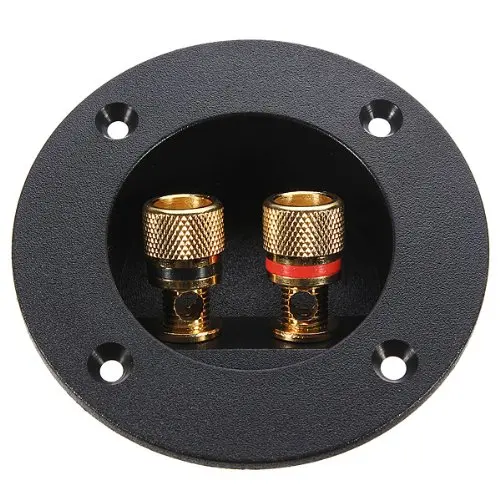 

HFES Speaker terminal connection terminal connectors gilded round boxes with 2 banana jack