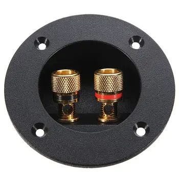 

HFES Speaker terminal connection terminal connectors gilded round boxes with 2 banana jack