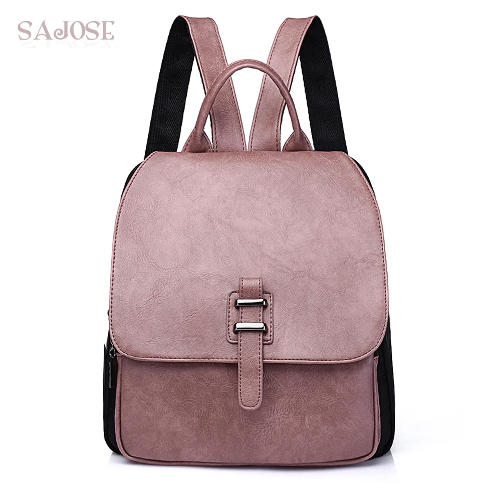 Buy Women's Fashion Leather Backpack Simple European