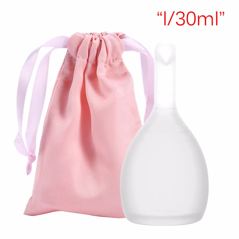 1 шт S/L Размер Силиконовые Мягкие многоразовые менструальные чашки с защитой от протечек 3 цвета менструальные чашки для женщин медицинская гигиена - Цвет: translucent L